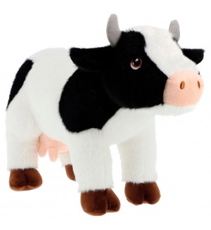 Плюшена играчка Keel Toys Keeleco - Стояща крава, 30 cm