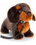 Плюшена играчка Keel Toys -  Куче Дакел, с каишка, 30 cm