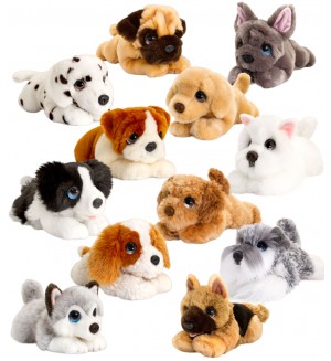 Плюшена играчка Keel Toys - Легнало кученце, 25 cm, асортимент