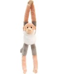 Плюшена играчка Keel Toys - Маймуна със звук, 47 cm, бяло и сиво