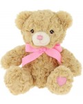 Плюшена играчка Keel Toys - Мече Теди, с розово сърце и панделка, 25 cm