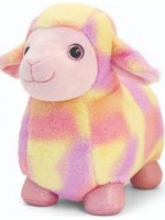 Плюшена играчка Keel Toys - Стояща овца, 20 cm, розово и жълто