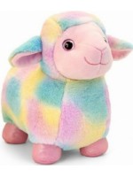 Плюшена играчка Keel Toys - Стояща овца, 20 cm, синьо и жълто