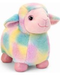 Плюшена играчка Keel Toys - Стояща овца, 30 cm, синьо и жълто