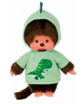 Плюшена играчка Monchhichi - Маймунка с костюм на динозавър