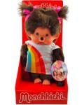 Плюшена играчка Monchhichi - С рокля на дъга, 20 cm