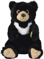 Плюшена играчка Nicotoy - Мече, черно, 25 сm