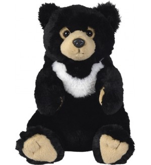 Плюшена играчка Nicotoy - Мече, черно, 25 сm