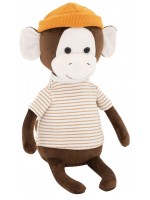 Плюшена играчка Orange Toys Life - Маймунката Чарли, с оранжева шапка, 20 cm