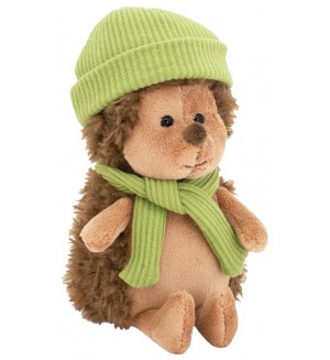 Плюшена играчка Orange Toys Life - Настръхналият таралеж, със зелена шапка, 15 cm