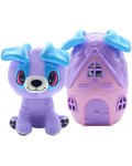 Плюшена играчка Pup a Dorables - Кученце в къщичка, светлолилаво