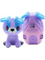 Плюшена играчка Pup a Dorables - Кученце в къщичка, светлолилаво