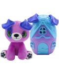 Плюшена играчка Pup a Dorables - Кученце в къщичка, тъмнорозово