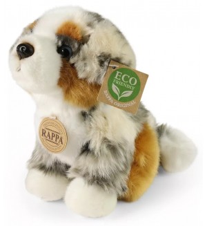Плюшена играчка Rappa Еко приятели - Австралийска овчарка, седяща, 20 cm
