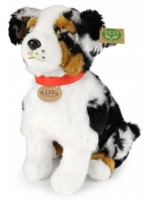 Плюшена играчка Rappa Еко приятели - Австралийска овчарка, седяща, 35 cm