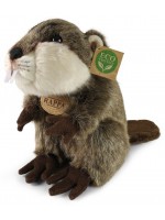 Плюшена играчка Rappa Еко приятели - Бобър, 25 cm