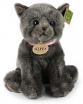 Плюшена играчка Rappa Еко приятели - Британска сива котка, 25 cm