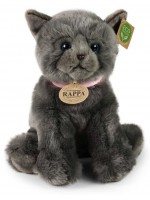 Плюшена играчка Rappa Еко приятели - Британска сива котка, 25 cm