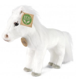 Плюшена играчка Rappa Еко приятели - Бял кон, 24 cm