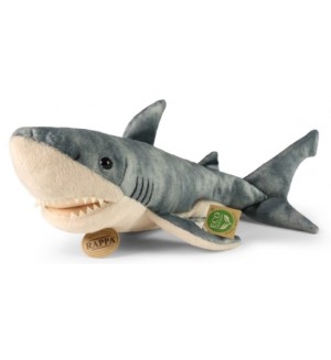 Плюшена играчка Rappa Еко приятели - Бяла акула, 40 cm