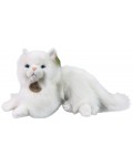 Плюшена играчка Rappa Еко приятели -  Бяла персийска котка, лежаща, 30 cm 