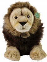 Плюшена играчка Rappa Еко приятели - Голям плюшен лъв, лежащ, 44 cm