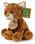 Плюшена играчка Rappa Еко приятели - Рижаво коте, седящо, 14 cm