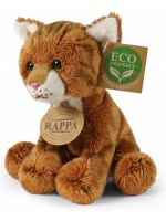 Плюшена играчка Rappa Еко приятели - Рижаво коте, седящо, 14 cm