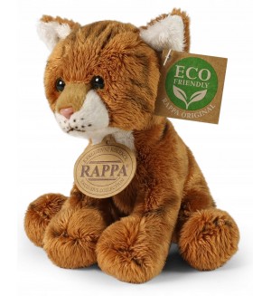 Плюшена играчка Rappa Еко приятели - Рижаво коте, седящо, 14 cm
