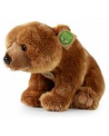 Плюшена играчка Rappa Еко приятели - Мечка Гризли, седяща, 30 cm