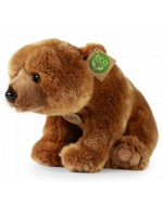 Плюшена играчка Rappa Еко приятели - Мечка Гризли, седяща, 30 cm