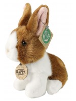 Плюшена играчка Rappa Еко приятели - Зайче, 16 cm, бяло-кафяво