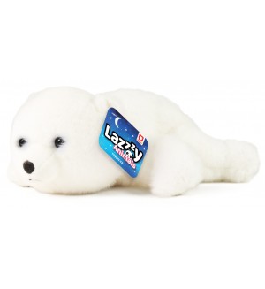 Плюшена играчка Rappa Lazy Animals - Бяло мече, 29 cm