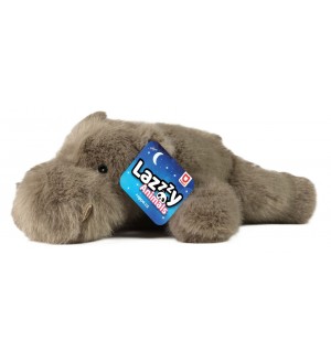 Плюшена играчка Rappa Lazy Animals - Лежащ хипопотам, 29 cm