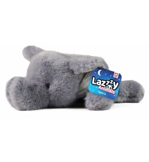 Плюшена играчка Rappa Lazy Animals - Лежащо слонче, 29 cm