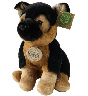 Плюшена играчка Rappa Soft Collection - Немска овчарка, седяща, 23 cm