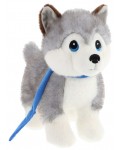 Плюшена играчка с клипс Keel Toys Keeleco – Хъски с каишка, 23 cm