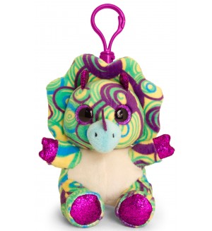 Плюшена играчка с клипс за раница Keel toys - Динозавър, 12 cm