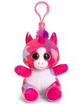 Плюшена играчка с клипс за раница Keel toys - Еднорог, розов, 12 cm