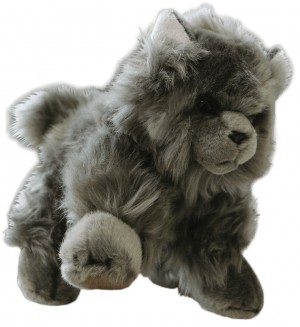 Плюшена играчка Silky - Персийска котка, сива, 23 cm