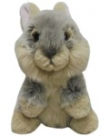 Плюшена играчка Silky - Заек, 18 cm, сив