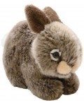 Плюшена играчка Silky - Зайче, кафяво, легнало, 18 cm