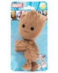 Плюшена играчка Simba Toys Marvel - Groot, с лента за прикрепване, 17 cm