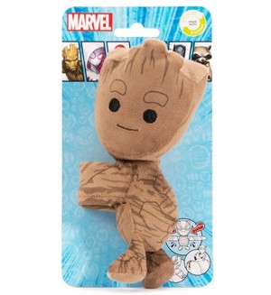 Плюшена играчка Simba Toys Marvel - Groot, с лента за прикрепване, 17 cm