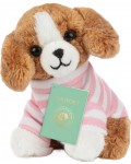 Плюшена играчка Studio Pets - Бигъл Били с куфарче, паспорт и стикери, 8 cm  