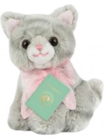 Плюшена играчка Studio Pets - Коте Бела с куфарче, паспорт и стикери, 8 cm 