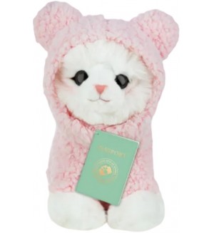 Плюшена играчка Studio Pets - Коте с блузка Мауси, 16 cm
