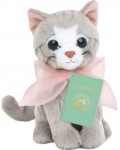Плюшена играчка Studio Pets - Коте с панделка Бела, 16 cm