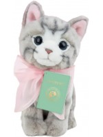 Плюшена играчка Studio Pets - Коте с панделка Бела, 23 cm