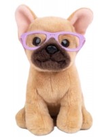 Плюшена играчка Studio Pets - Куче Френски булдог с очила, Фреди